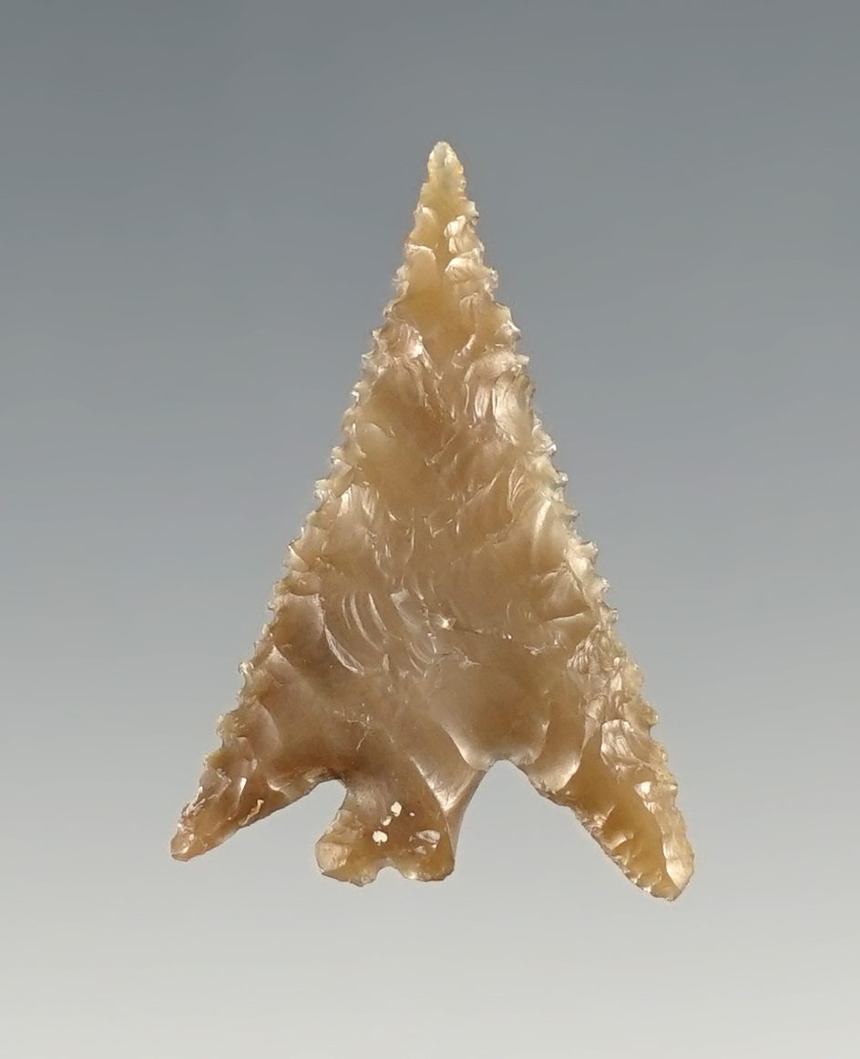 Exceptional flaking, 1" high-grade Columbia Plateau.