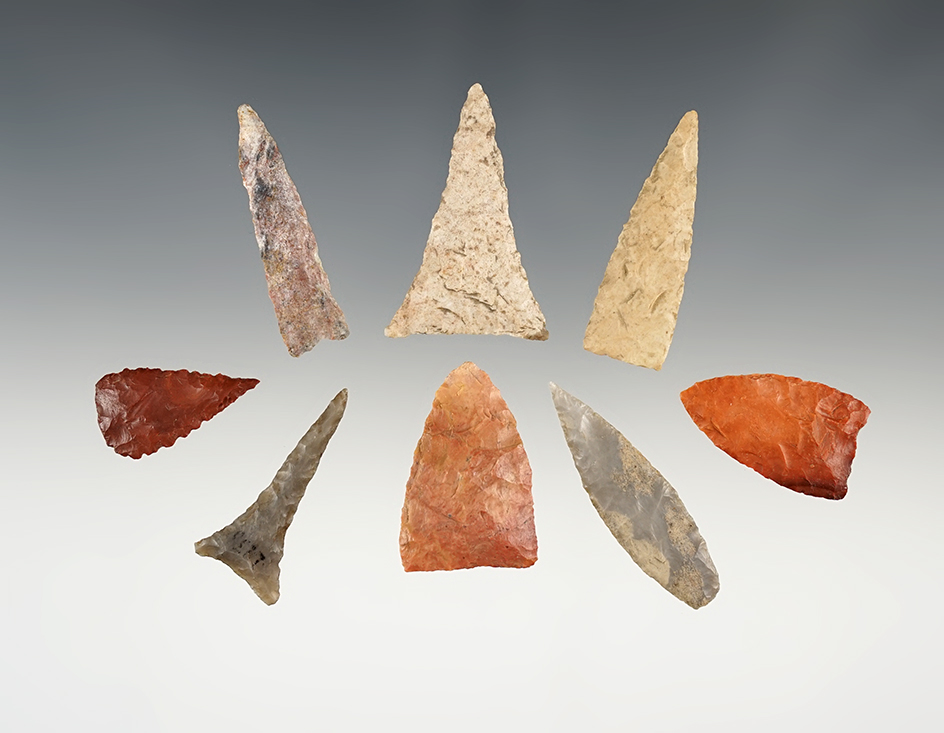 Set of 8 nicely made Kentucky/Tennessee Triangles.