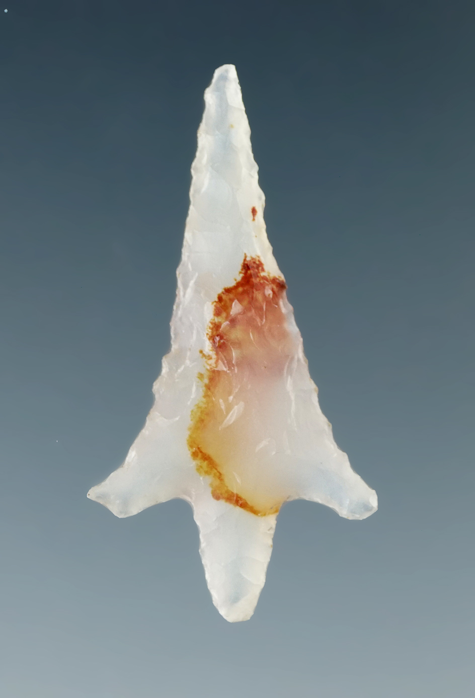 1 3/16" Rabbit Island arrow made from beautiful clear and gold agate found near the Columbia River.