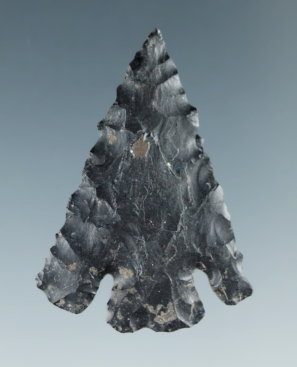 1 3/8" Quilomene Bar that is nicely styled found near the mid-Columbia River. Ex. Chuck Hall.