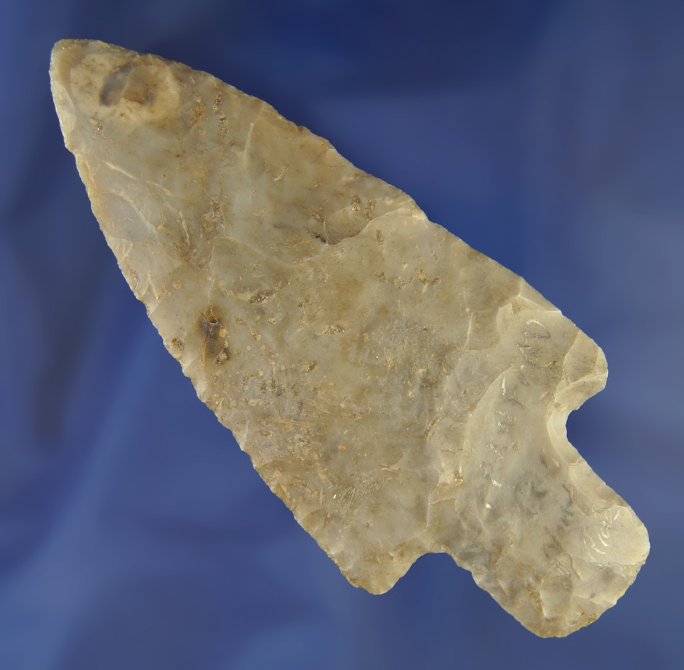 Very nice 4 3/16" Flint Ridge Flint Adena Knife  found in Crawford Co.,  Ohio.