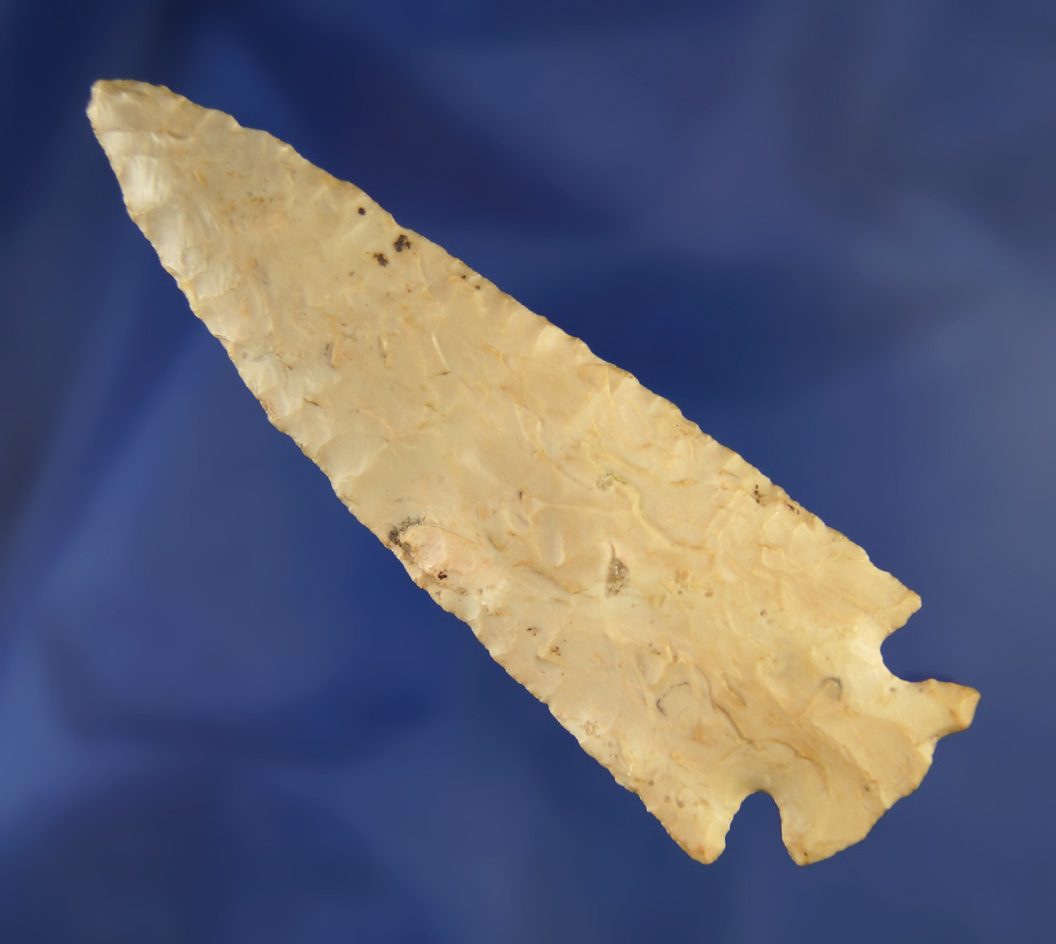 3 9/16" Flint Ridge Flint Cornernotch found in Lorain Co.,  Ohio.