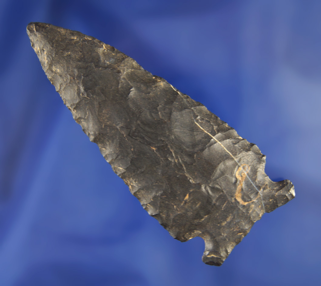 3 1/8" Archaic Cornernotch found in Tuscarawas Co., Ohio.