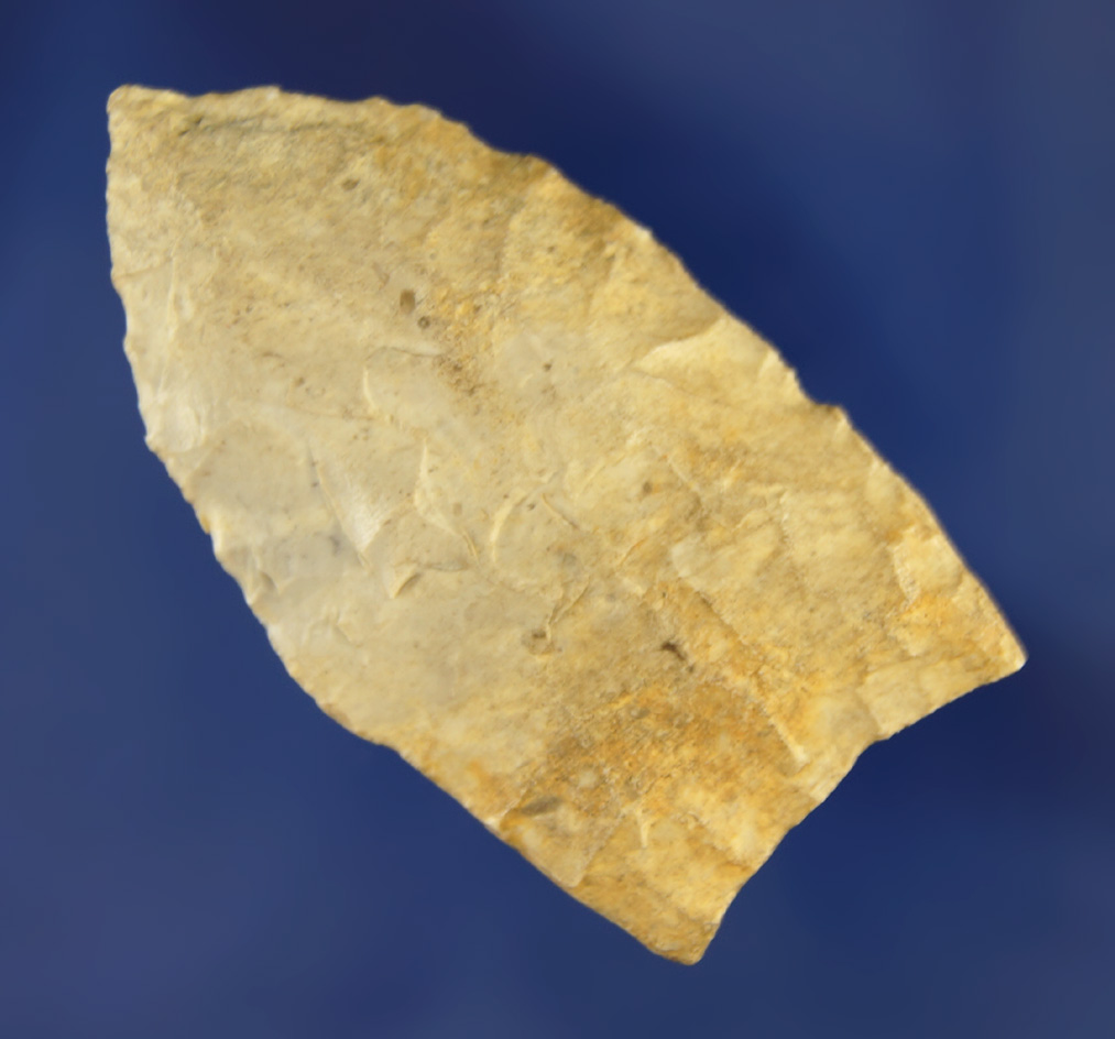 1 7/8" Paleo Dart Point with nice the ground lower edges found in Kentucky.  Bennett COA