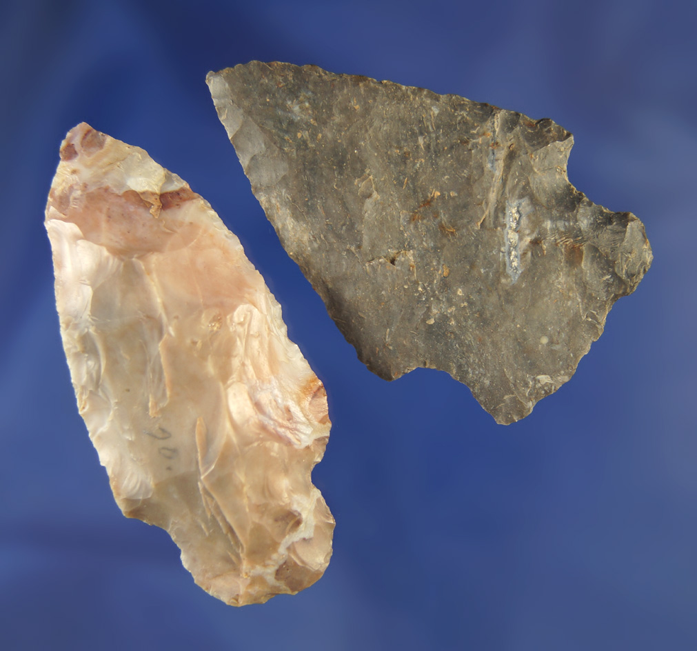 Pair of Ohio arrowheads found on the Hartman farm in Franklin Co.,  Ohio.