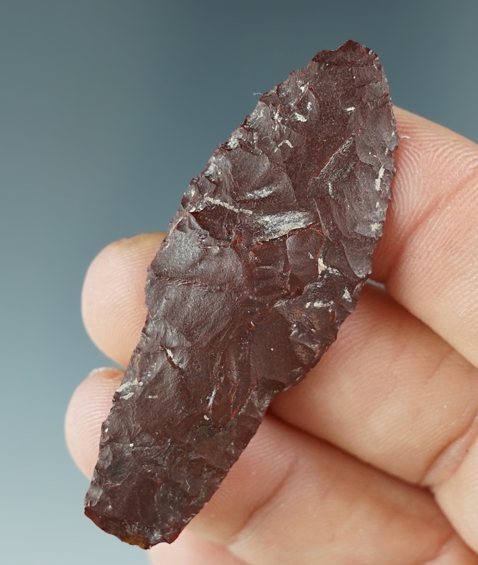 2 1/16" Paleo Parman found in Central Oregon. Ex. Ashlock Collection.