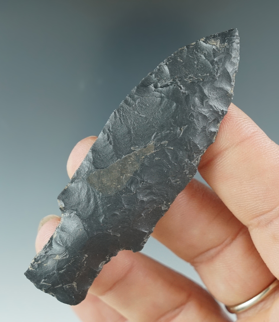 Rare 2 7/8" Scottsbluff Type II found near Crump Lake, Lake Co., Oregon in the 1950's.