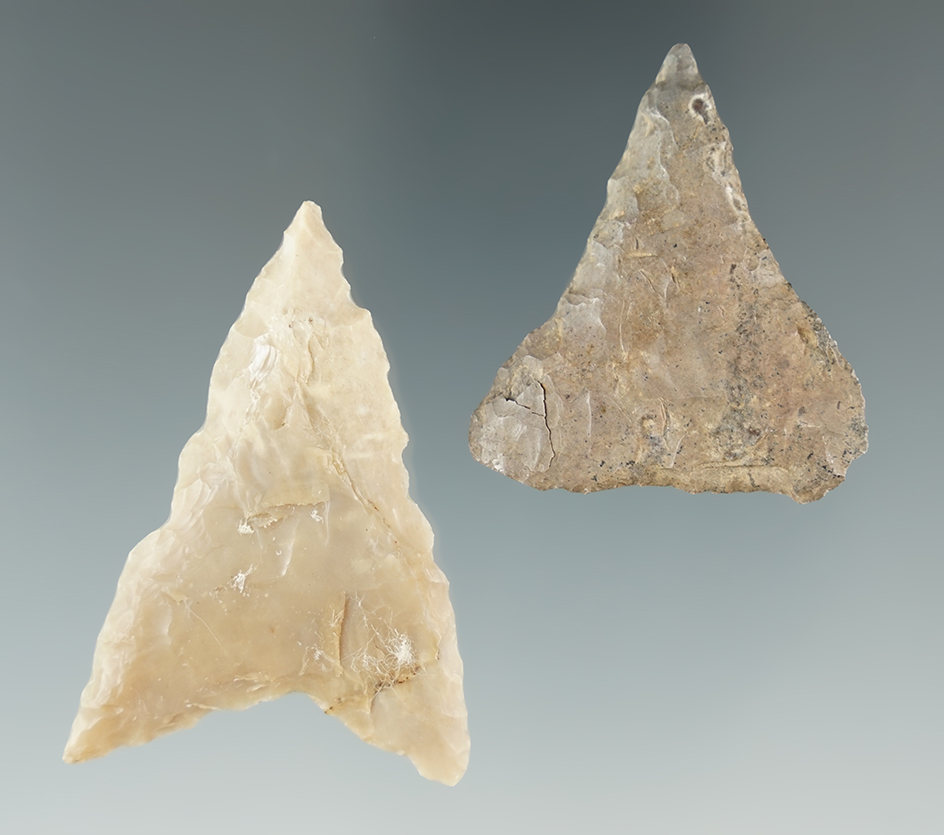 Pair of Columbia mule deer knives found near the Columbia River, largest is 2 1/8".