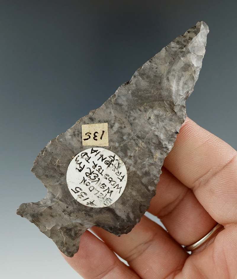 3 5/16" Susquehanna Broad Knife found on the Sheldon Weaver farm in Freedonia, New York.