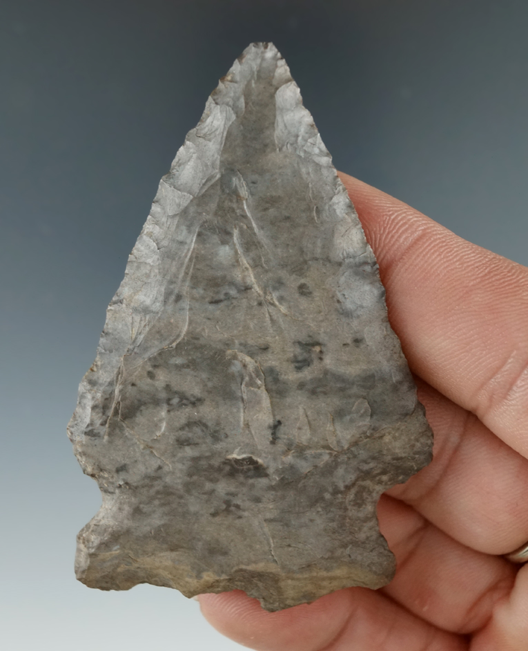 2 3/4" Meadowood made from attractive Onondaga Flint found on the Maplehurst farm in NY.