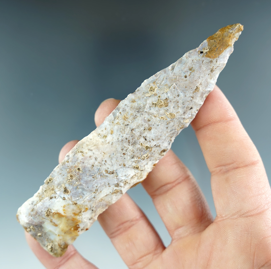 4 5/16" Sedalia with heavy mineral deposits on surface found in Pike County Missouri.