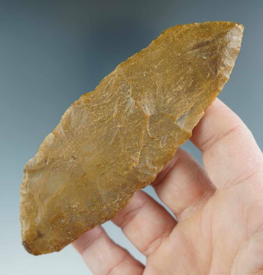 4 7/16" Wild Canyon knife made from attractive Jasper found near Celilo Falls, Columbia River, OR