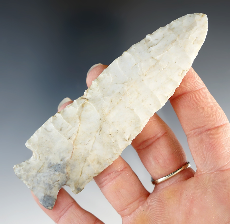 4 3/8" Hopewell Blade, Flint Ridge Flint Richland Co., Ohio.