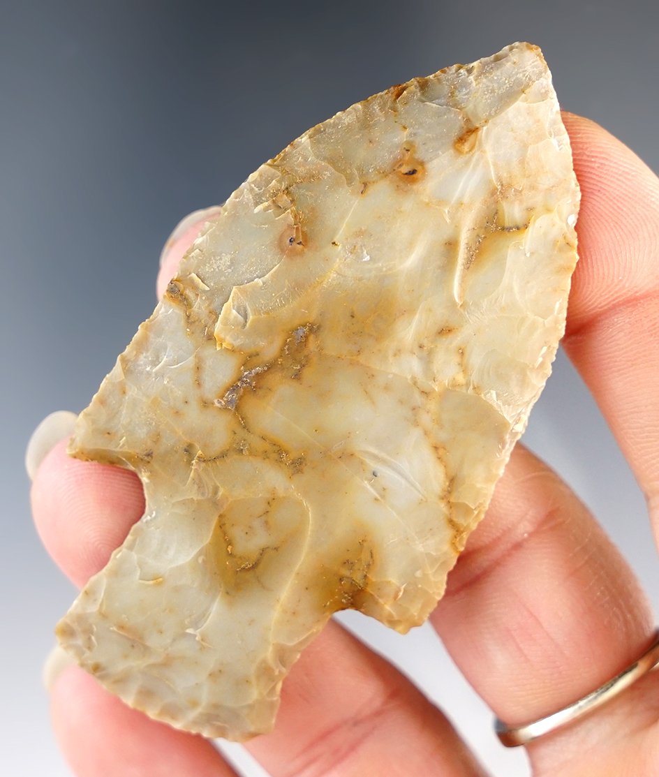 2 15/16" Hopewell Point, Flint Ridge Flint, Licking Co., Ohio.