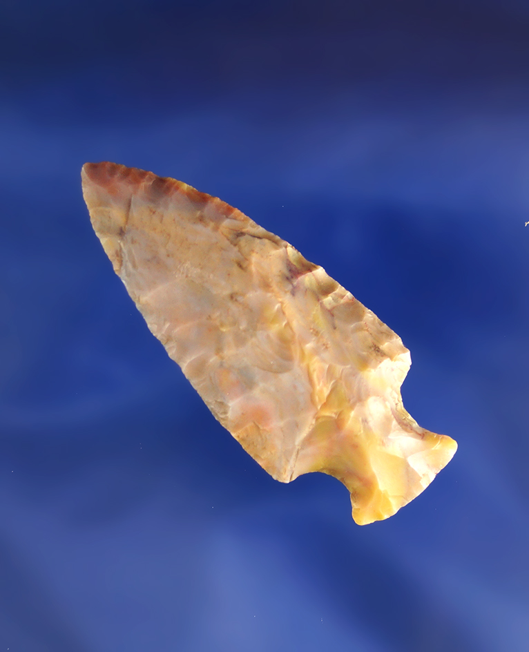 2" Bottleneck - colorful Flint Ridge Flint. Ex. Billy, Johnson, Heath collections.  Bennett COA.