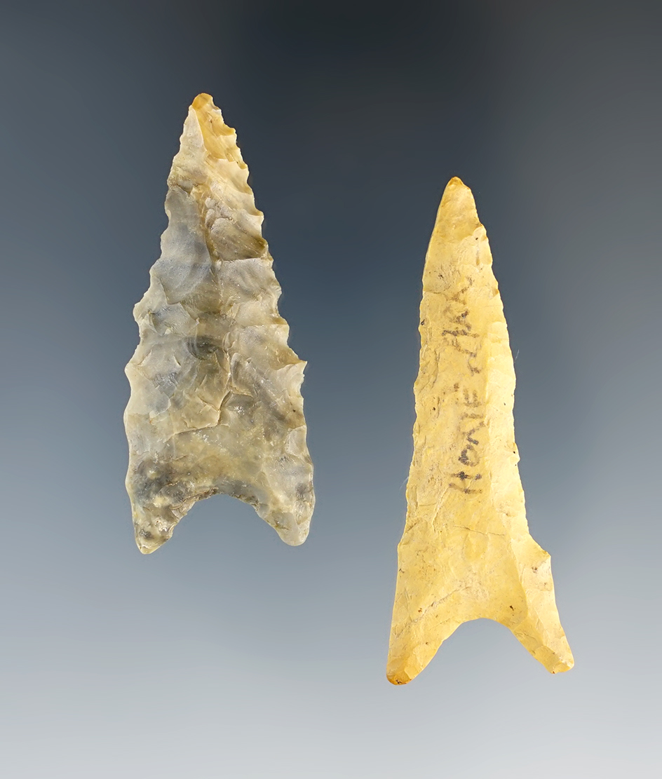 Pair of well made Dalton points. The largest is 2 1/8".