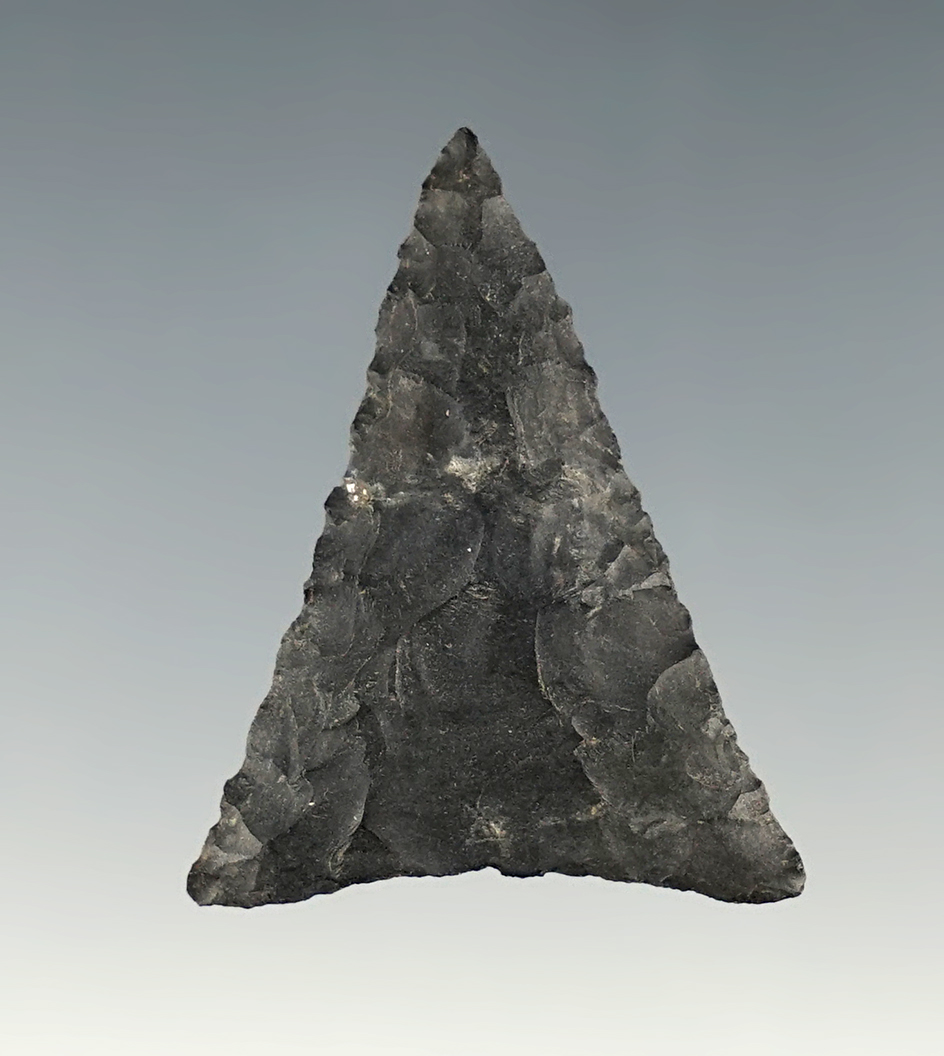 1 5/16" Ft. Ancient Triangle found at the Fuert Site, Scioto Co., Ohio. Ex. Kuhn collection.