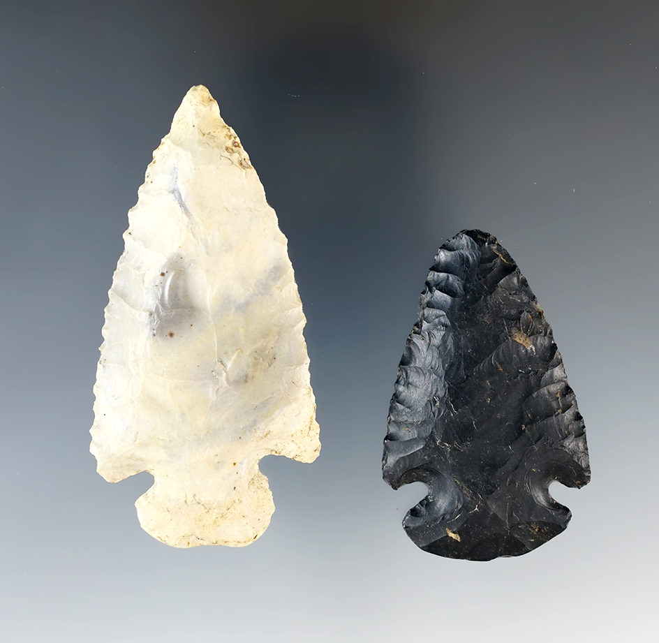 Pair of Dovetails with modern retouch to the tips. The largest is 2 11/16".