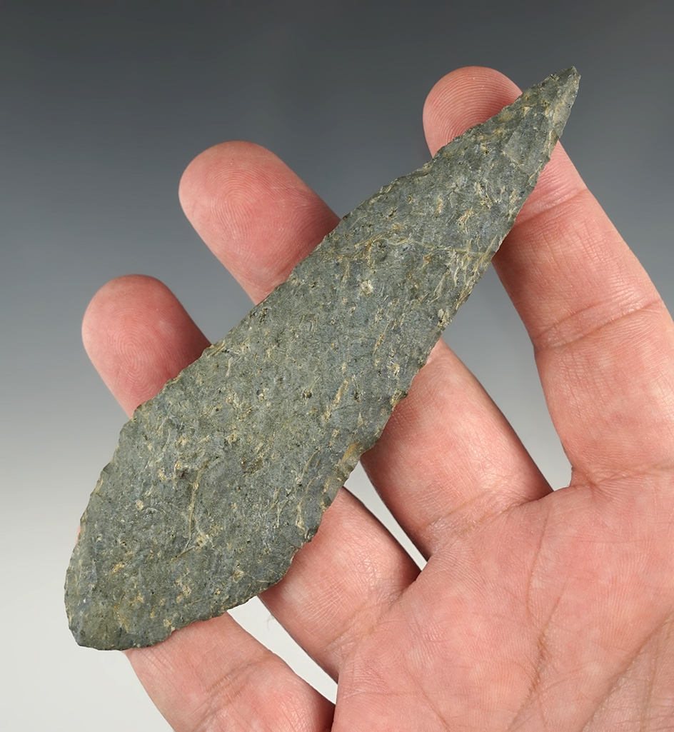 Fine 4 13/16" Wahmuza found by Peter Giovenale in 1963 near the Dalles, Wasco Co., Oregon.