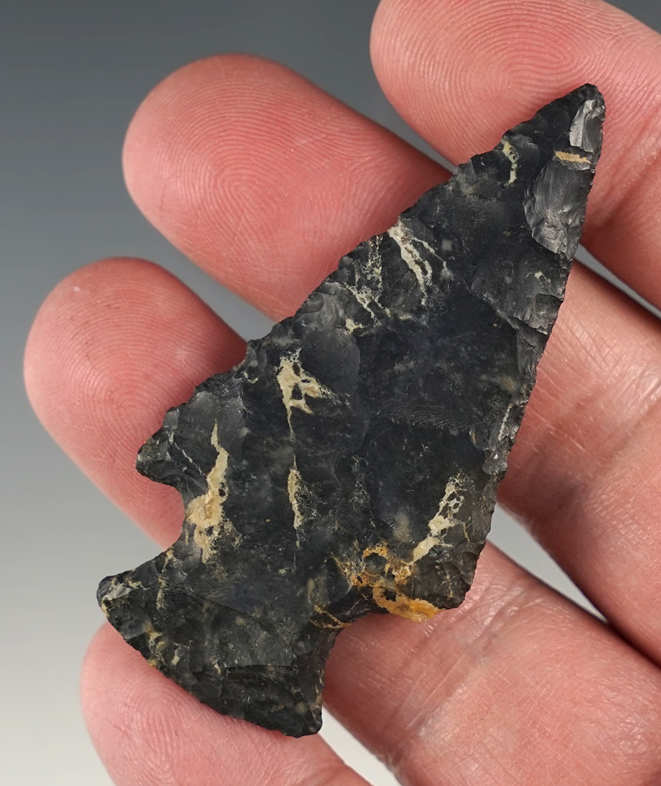 2 1/2" well made Hopewell point found in Ross Co., Ohio. Ex. Mick Van Steen collection.