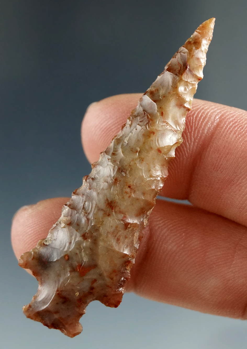 2 1/8" Wallula serrated-knobbed, made from Brown Agate, found near the Columbia River.