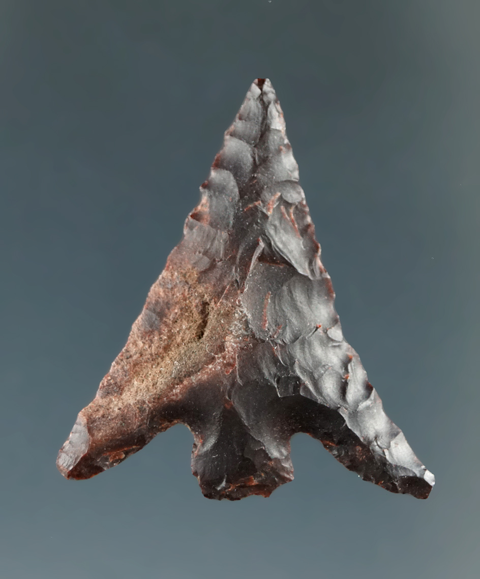 1 1/8" Columbia Plateau made from Dark Brown Jasper, found near the Columbia River.