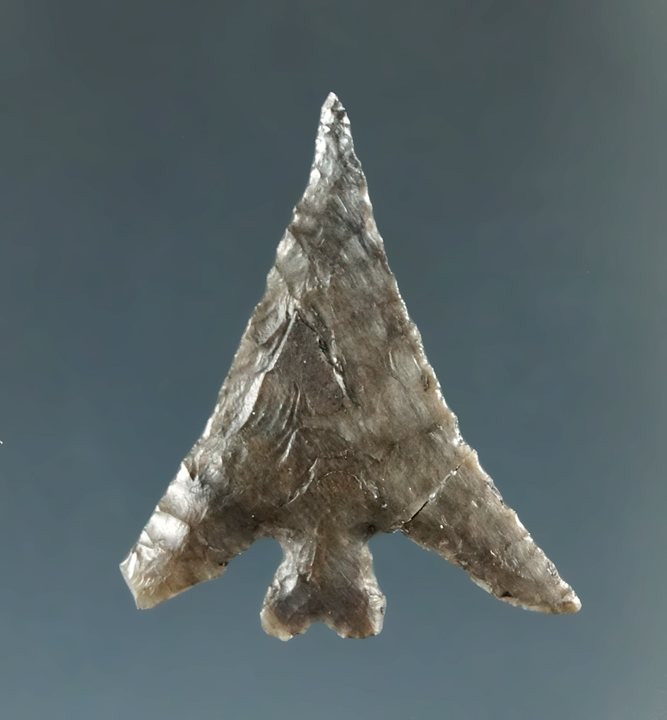 1" Columbia Plateau Split Stem made from Dark Grey Jasper, found near the Columbia River.