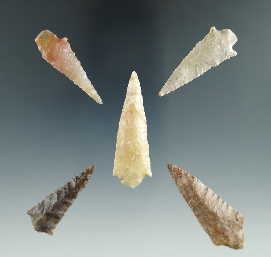 Group of Five Rabbit Islands, longest is 1 3/4", found near the Columbia River.