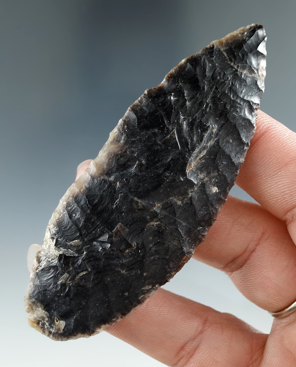 3 1/4" Cascade Knife made from Dark Agate, found near the Columbia River.