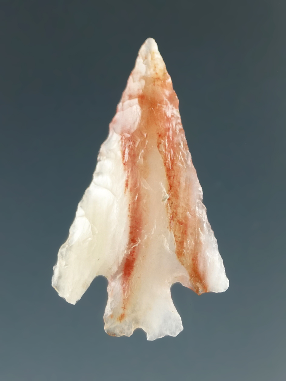 1" Columbia Plateau Split Stem made from Brown and White striped Agate, Columbia River.