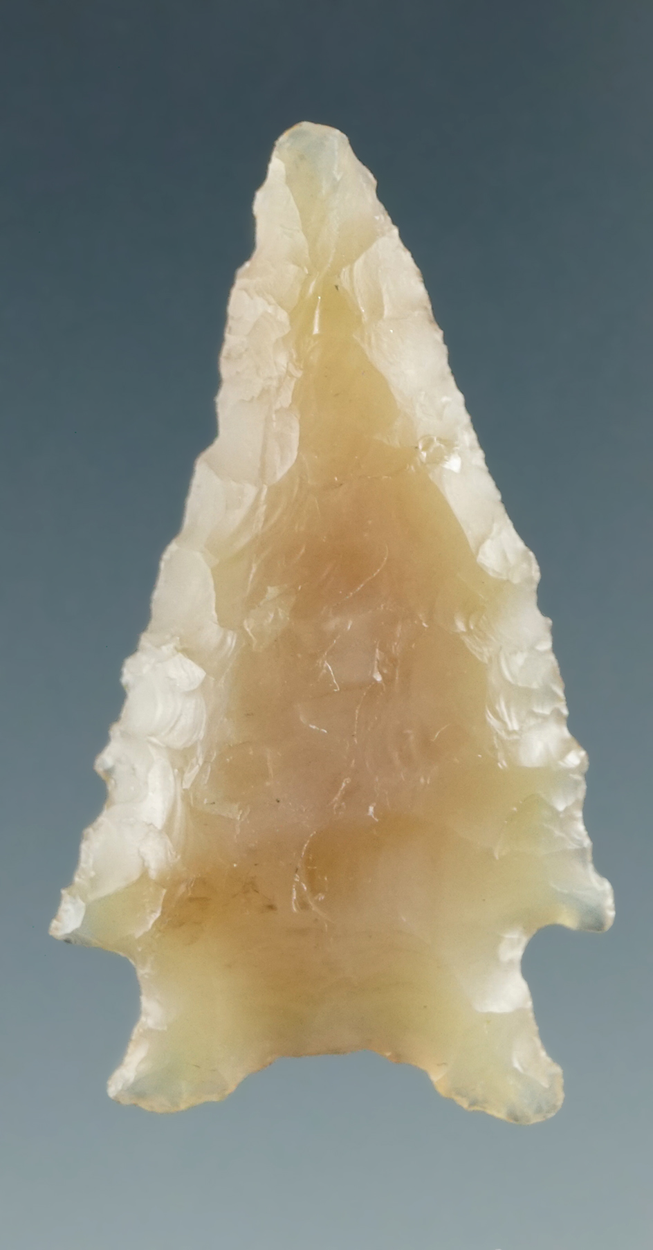 1 1/4" Snake River Dart made from Translucent Tan Agate, found near the Columbia River.