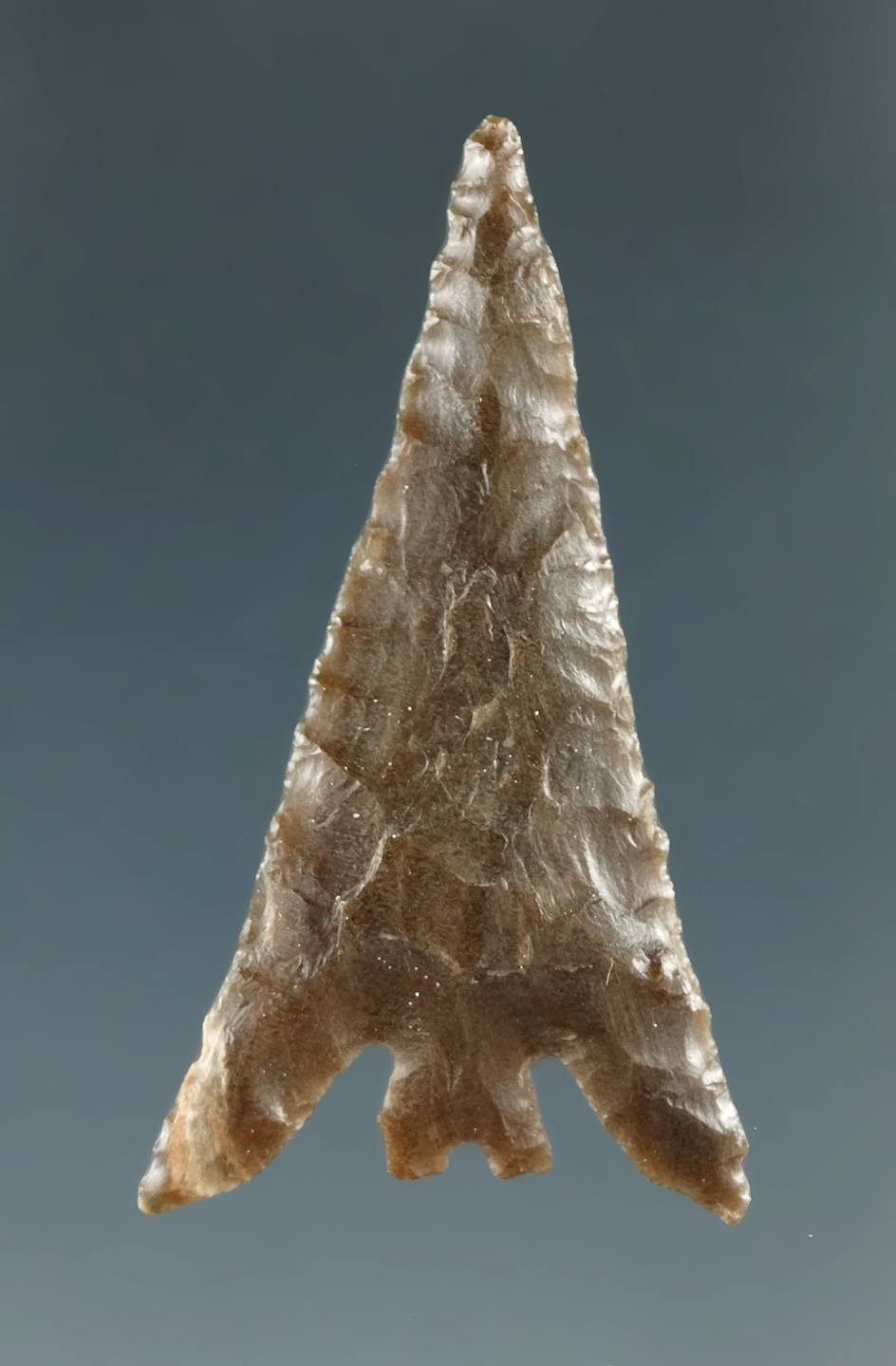 1 1/4" Columbia Plateau Split-stem, made from Brown Agate and found near the Columbia River.