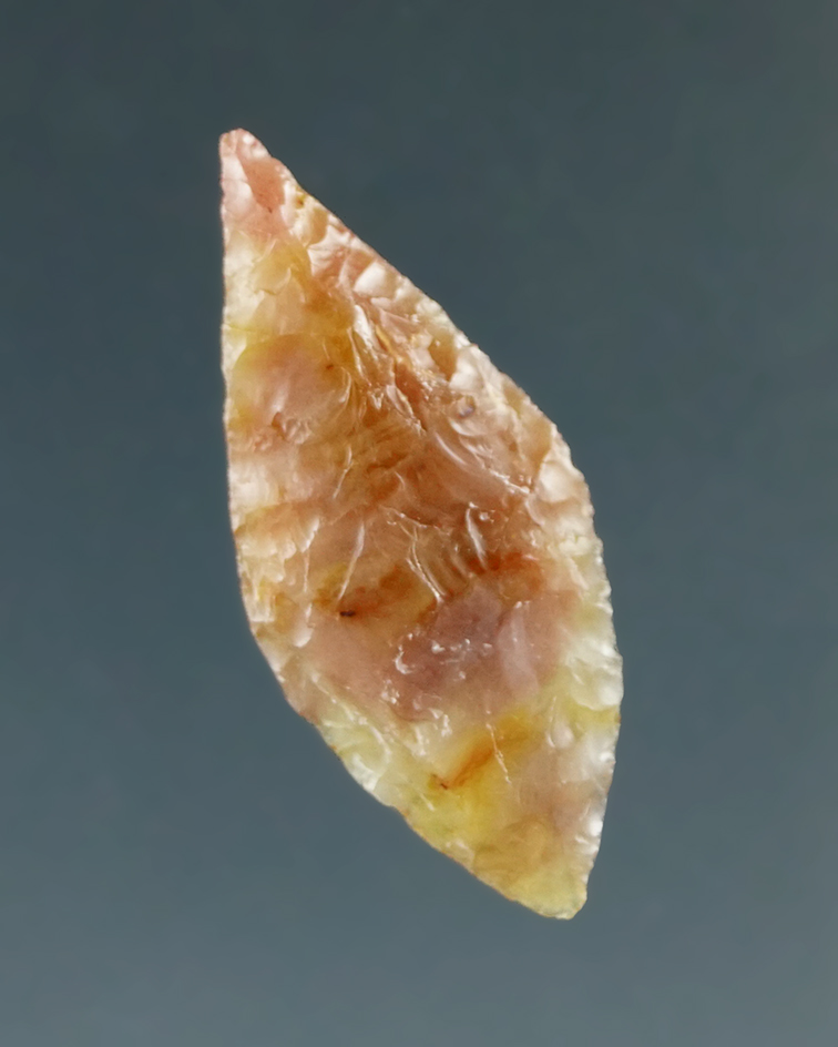 7/8" Small Cascade Leaf made from Translucent Tan Agate, found near the Columbia River.