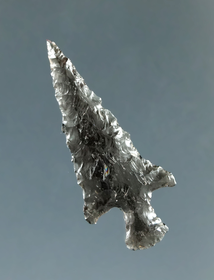 1" Dagger Point made from Translucent Black Obsidian, found near the Columbia River.