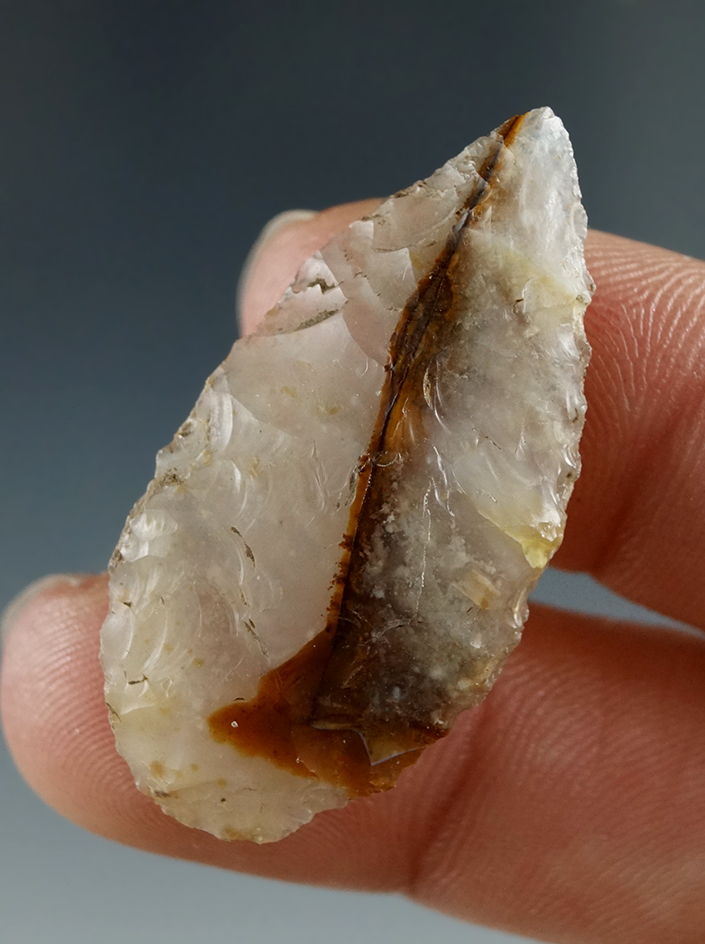 1 1/2" Cascade Leaf Blade made from Translucent White Agate, found near the Columbia River.