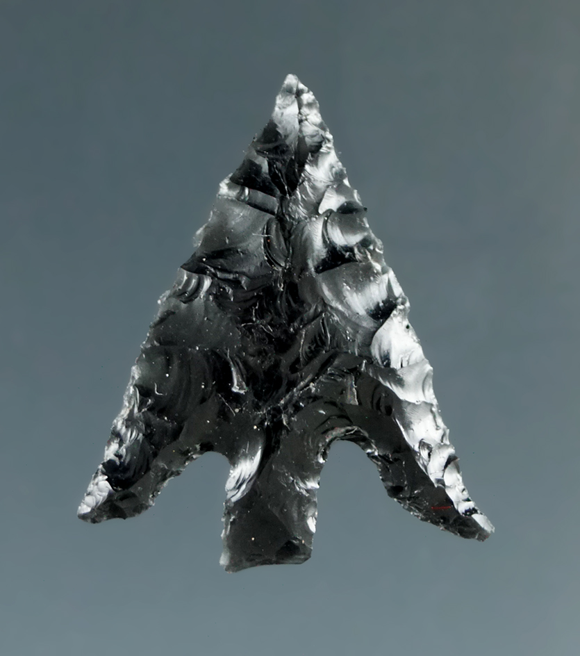 3/4" Columbia Plateau made from Black Obsidian, found near the Columbia River.