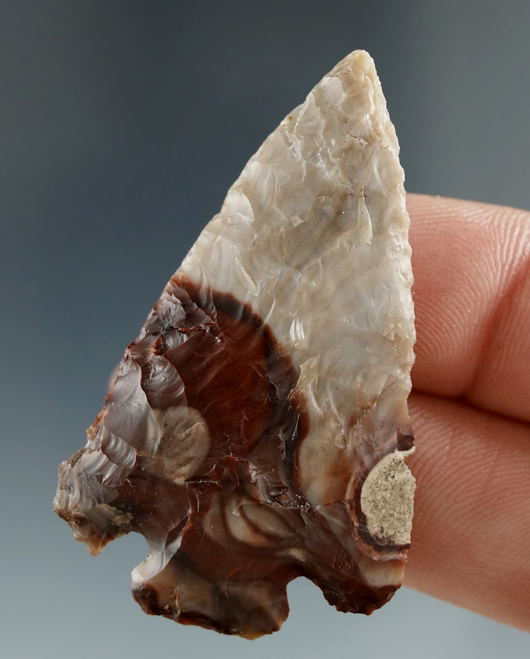 1 7/8" Quilomine Bar Point made from Brown and Grey Agate, found near the Columbia River.