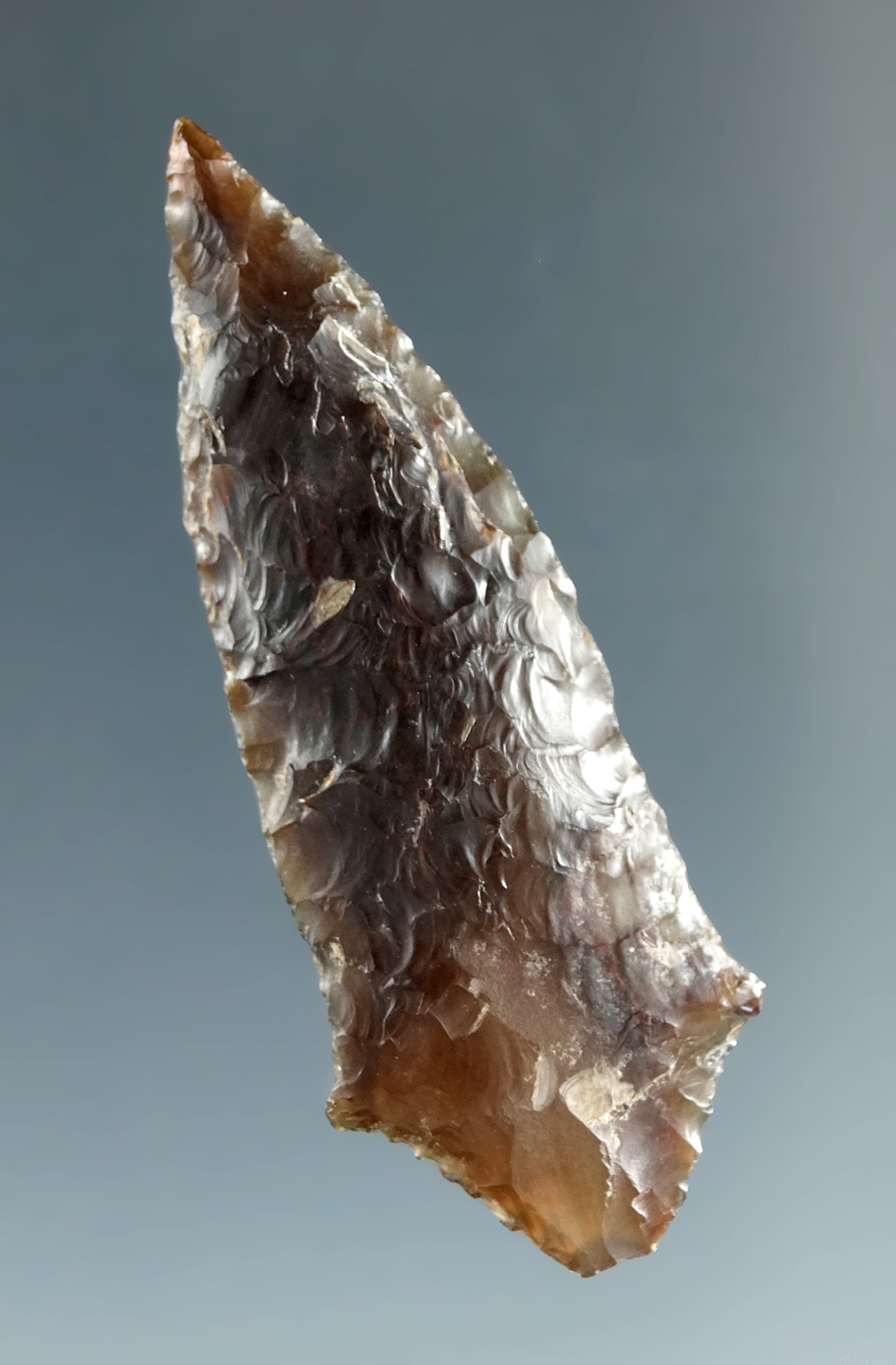 1 3/4" made from Translucent Brown Striped Agate, found near the Columbia River.