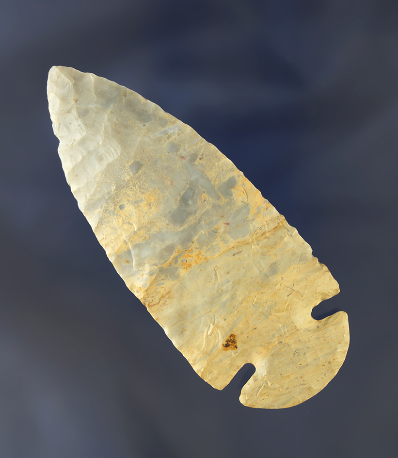 3 1/4" Well styled Dovetail found in Ross Co., Ohio. Ex. Gary Noel.