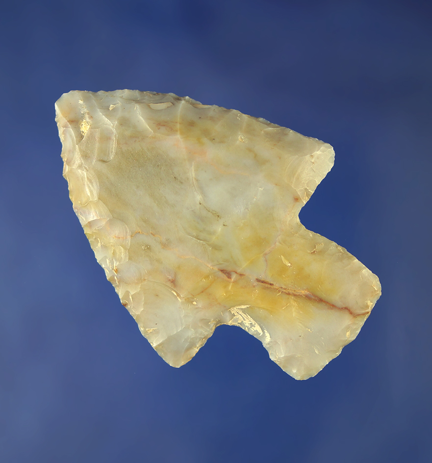 Beautiful material on this 2 5/8" Flint Ridge Flint Adena found in Ohio.