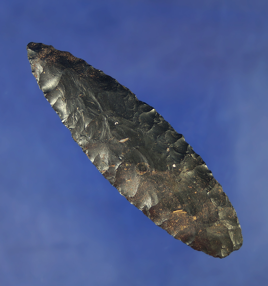 3 1/2" Coshocton Flint Lanceolate Knife found in Ohio.