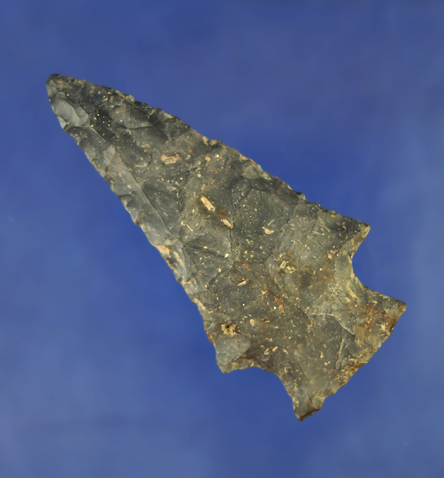 2 15/16" Hopewell point made from Coshocton Flint found in Summit Co.,  Ohio. Ex. Frank Meyer.