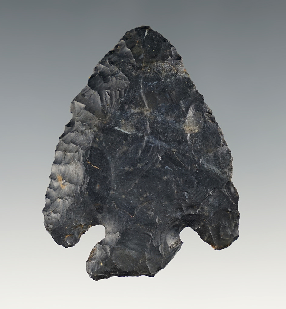 2 7/16" Ohio Archaic Bevel made from patinated Coshocton flint.