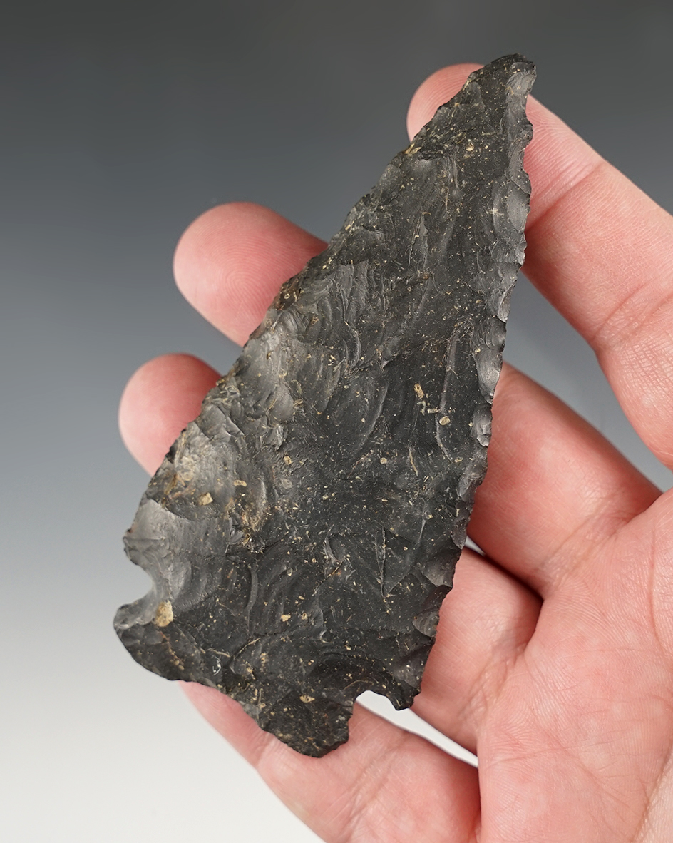 4 1/16" Meadowood made from Coshocton Flint -Muskingum Co., Ohio. Bennett COA.