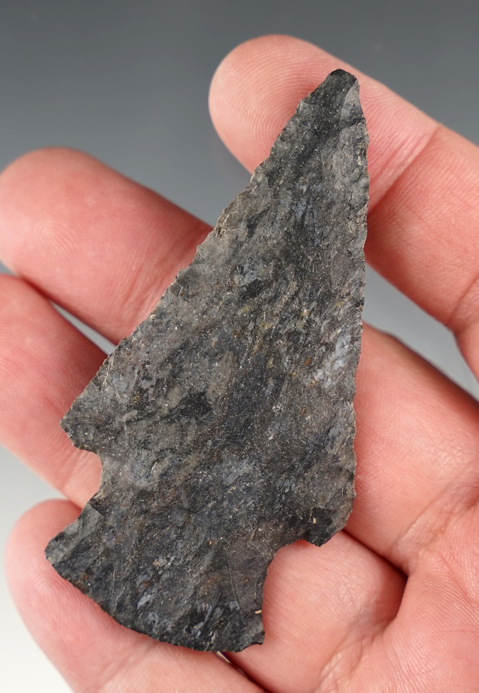 Nicely made 3" Ohio Hopewell point made from Coshocton flint.