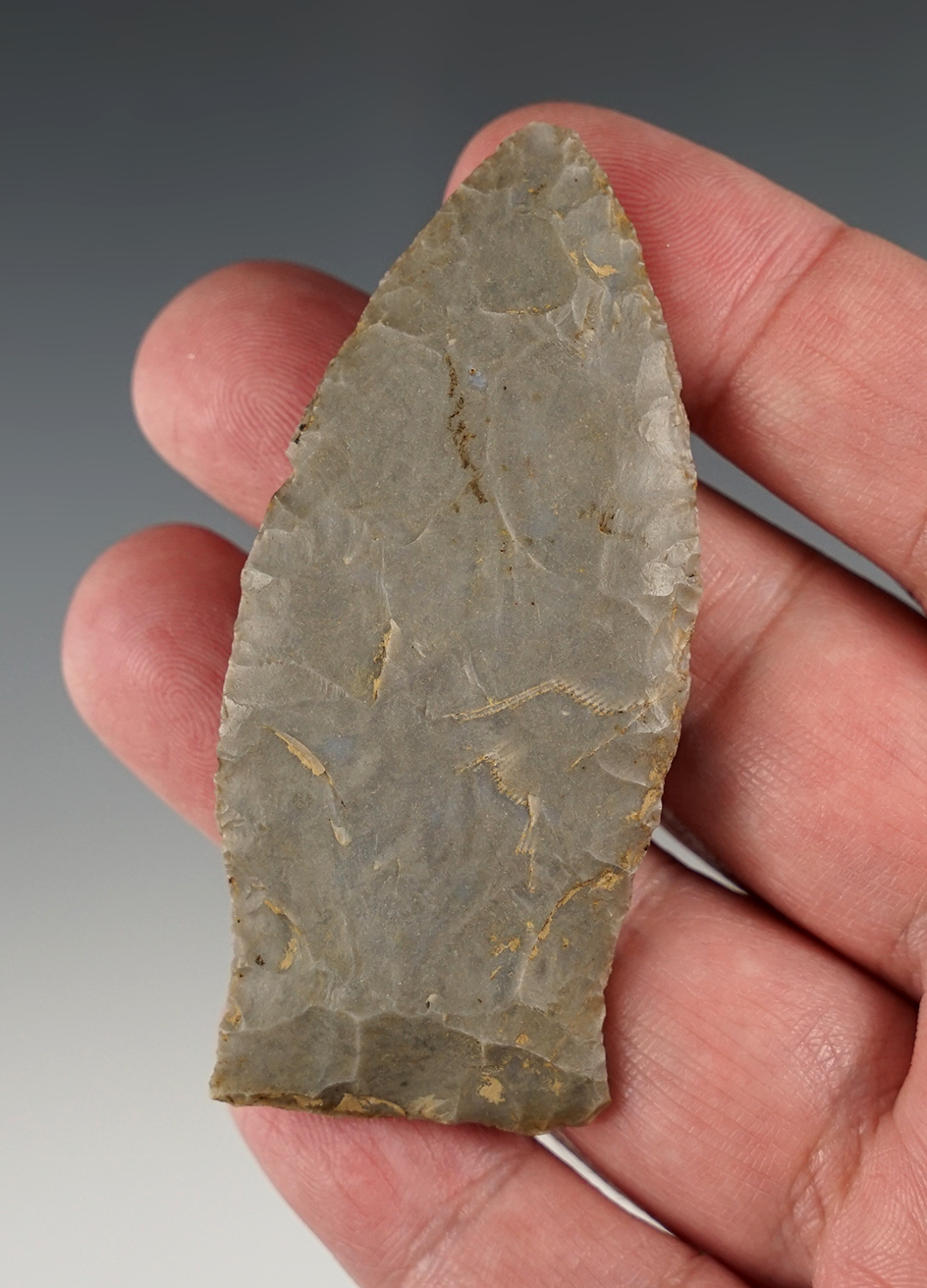 Fine 2 7/8" Copena - Livingston Co., Kentucky. Made from nicely patinated Hornstone.