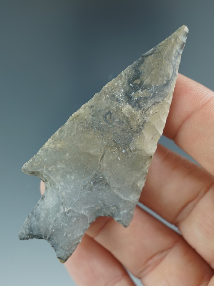 Excellent style, flaking and material on this 2 11/16" Pedernales Point found in Texas.