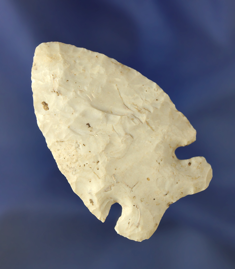 Excellent flaking on this 2 1/2" Archaic Corner Notch found in Jersey Co.,  Illinois.