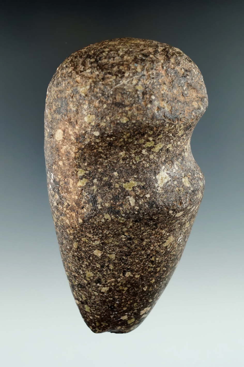 4 3/4" long 3/4 Grooved Axe made from Porphyritic Hardstone found in Fayette Co., Ohio.
