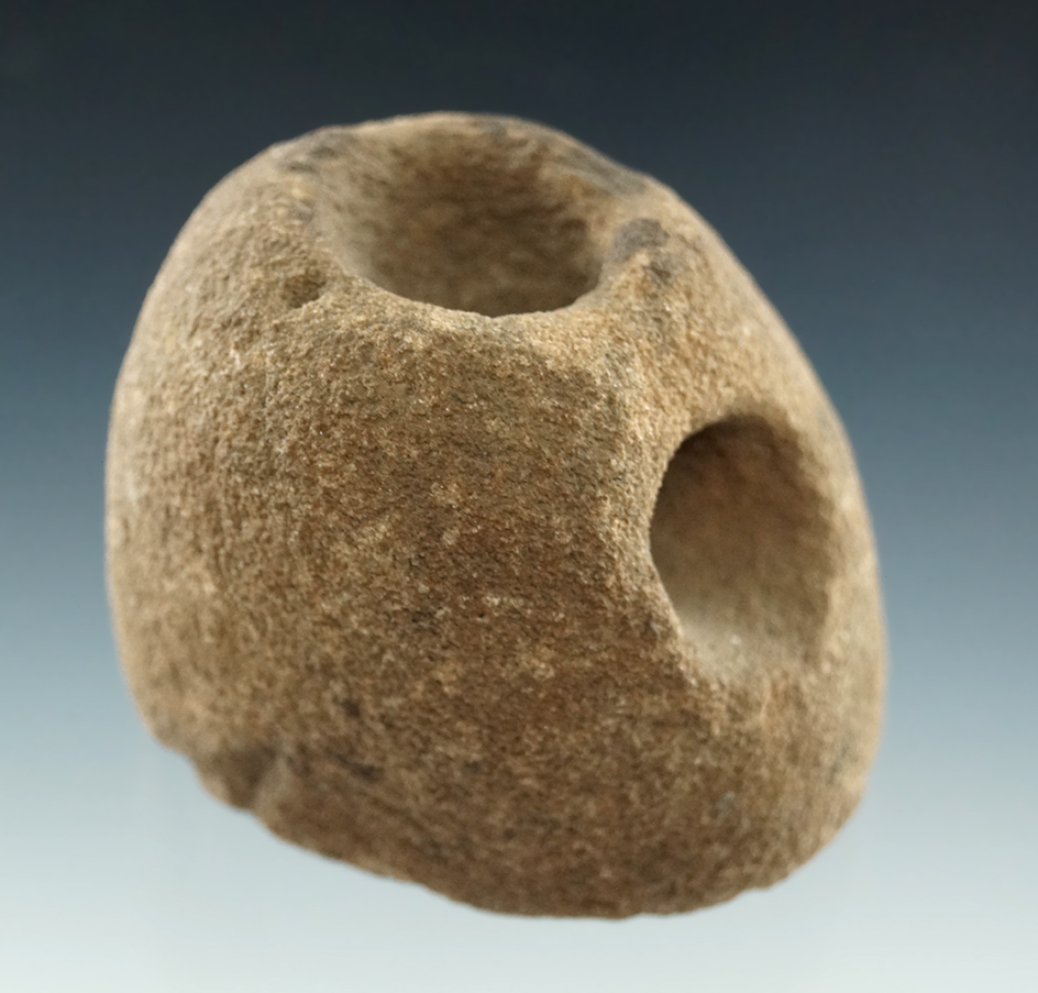2 3/16" Sandstone Pipe found by Stan Copeland at the Feurt site, Scioto Co., Ohio.